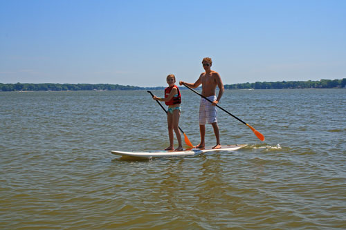 tandem standup paddle boading